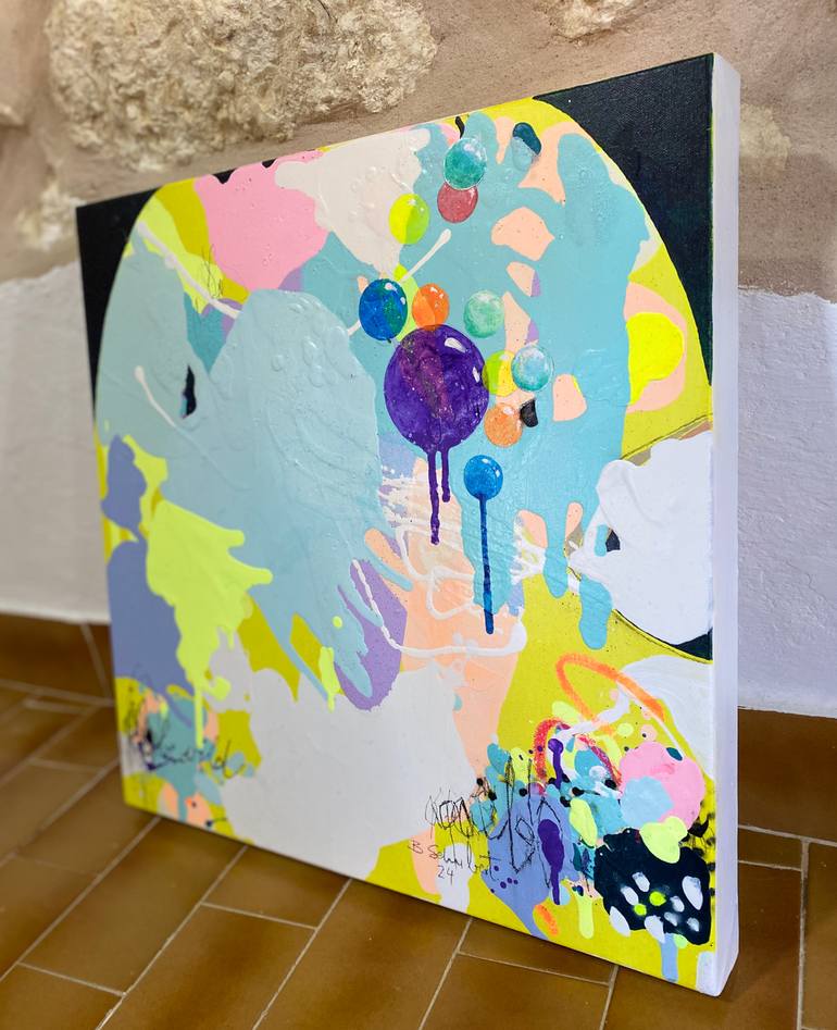 Original Pop Art Abstract Painting by Beate Garding Schubert
