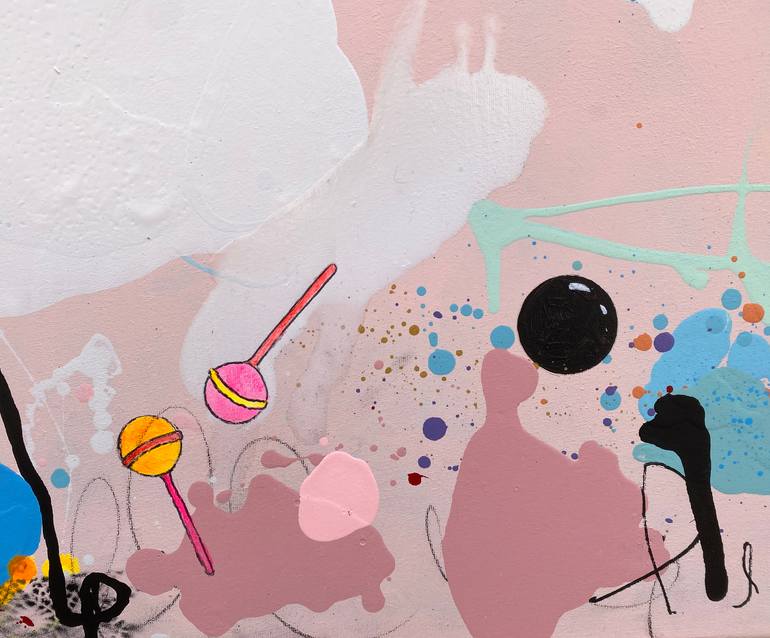 Original Pop Art Abstract Painting by Beate Garding Schubert