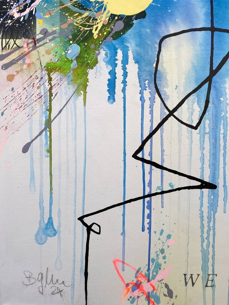 Original Abstract Expressionism Abstract Painting by Beate Garding Schubert