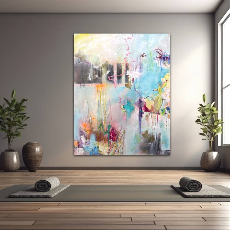 Original Abstract Expressionism Abstract Painting by Beate Garding Schubert