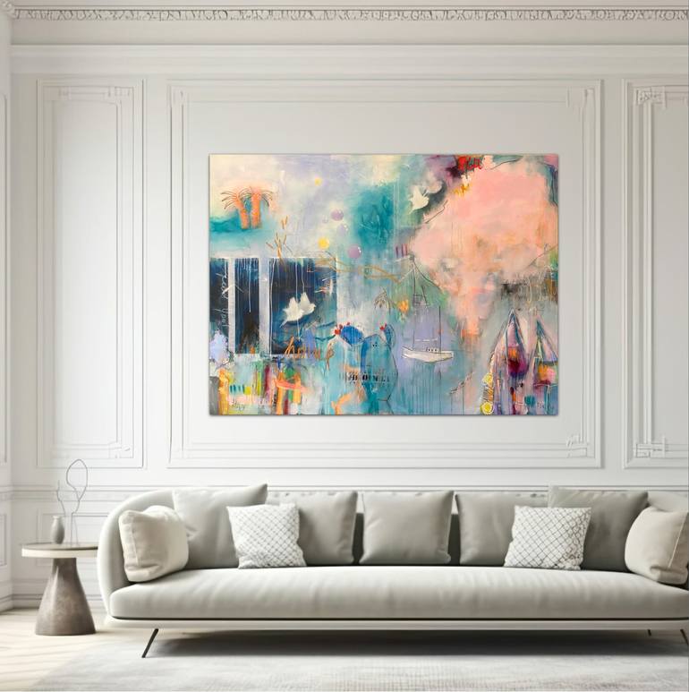 Original Abstract Expressionism Abstract Painting by Bea Schubert