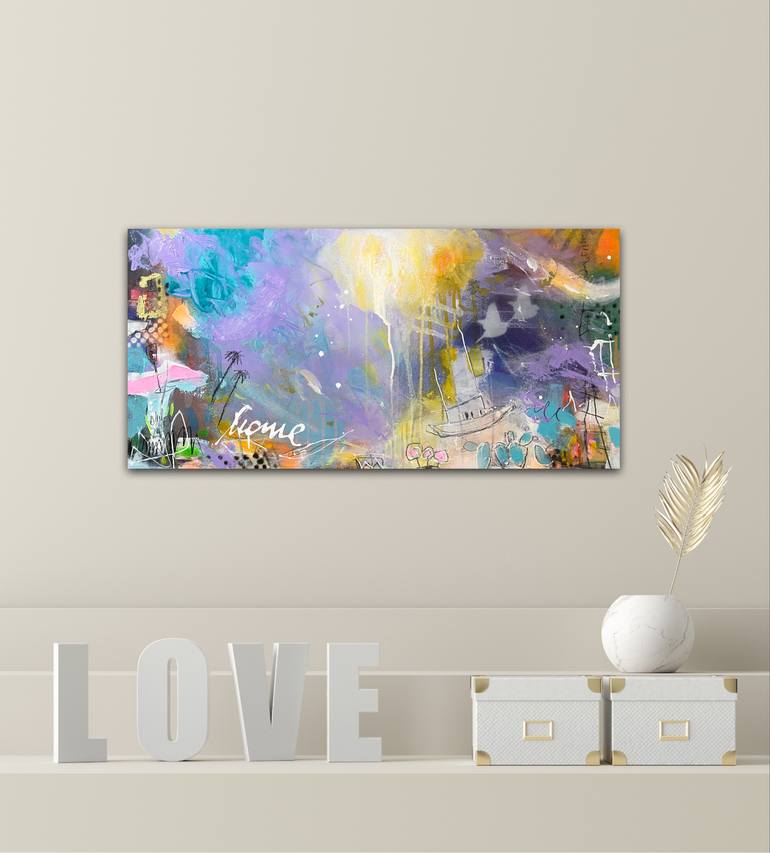 Original Abstract Expressionism Abstract Painting by Beate Garding Schubert