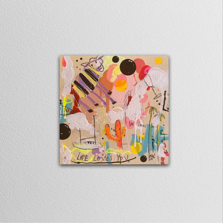 Original Pop Art Abstract Painting by Beate Garding Schubert