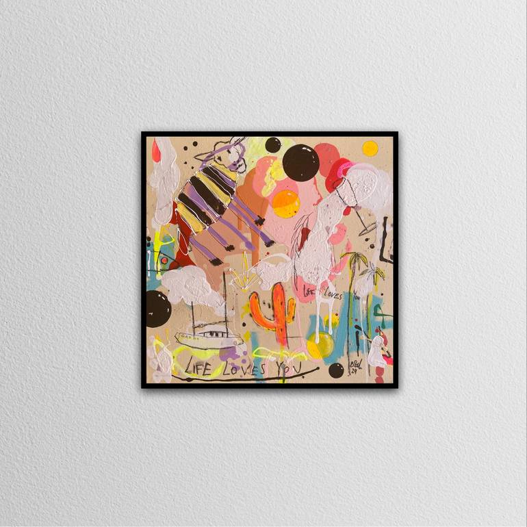 Original Pop Art Abstract Painting by Beate Garding Schubert