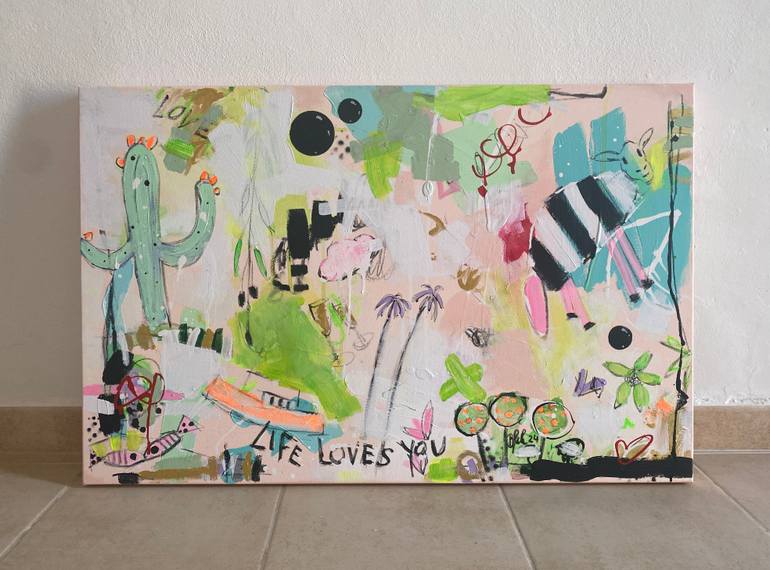 Original Abstract Expressionism Abstract Painting by Beate Garding Schubert