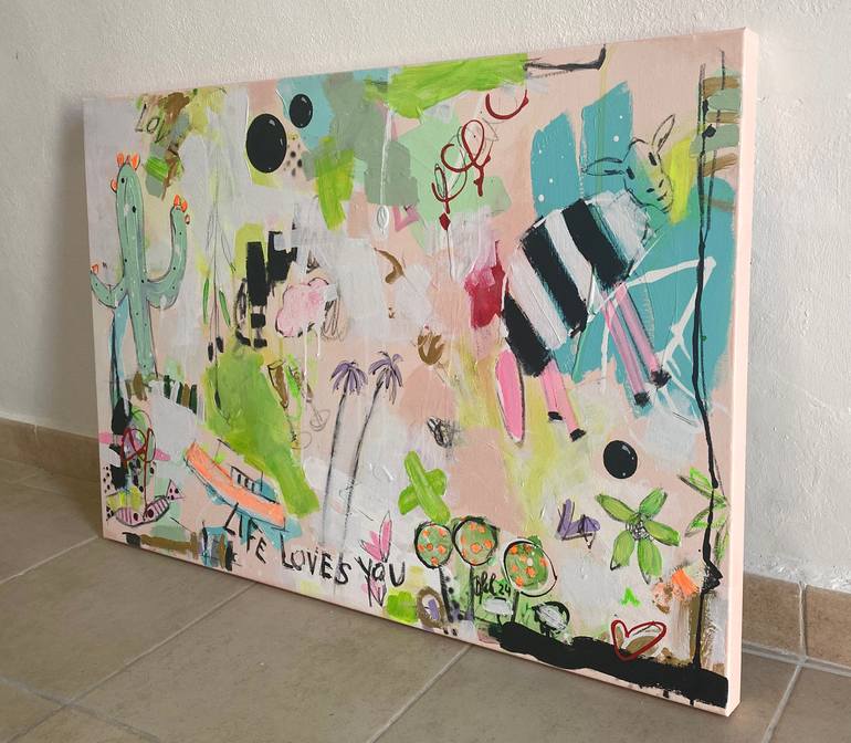 Original Abstract Expressionism Abstract Painting by Beate Garding Schubert