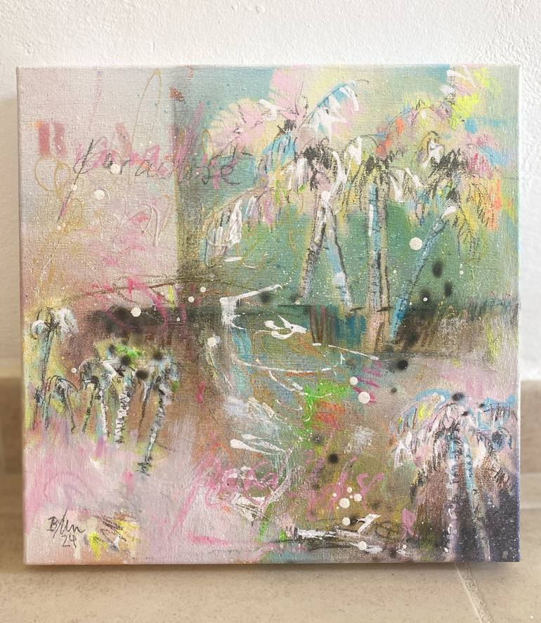 Original Abstract Expressionism Abstract Painting by Beate Garding Schubert
