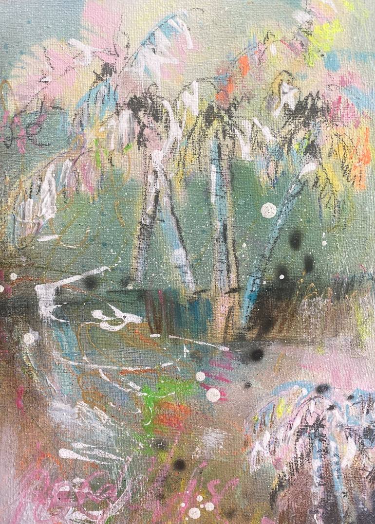Original Abstract Expressionism Abstract Painting by Beate Garding Schubert