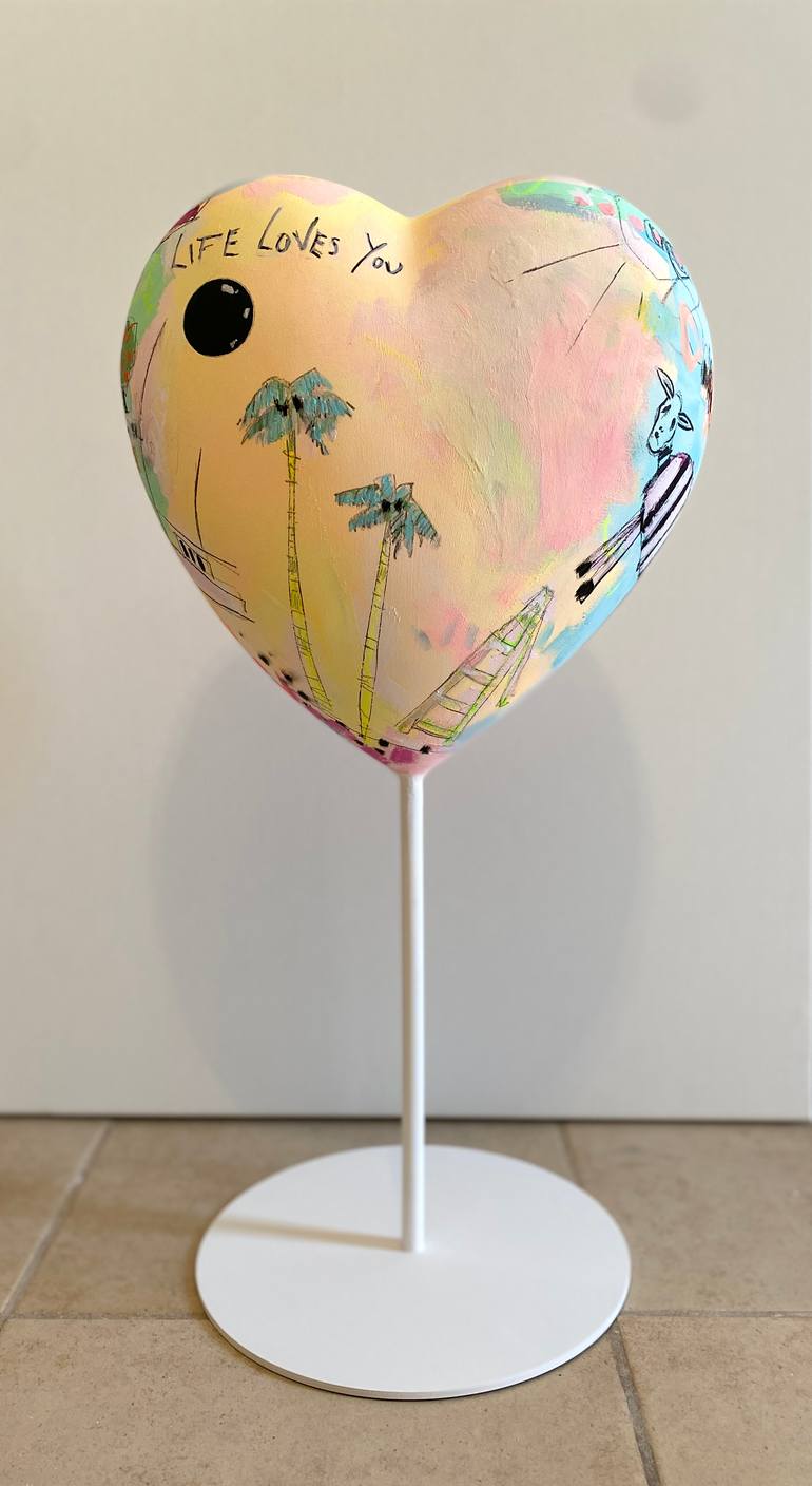 Original Abstract Love Sculpture by Beate Garding Schubert