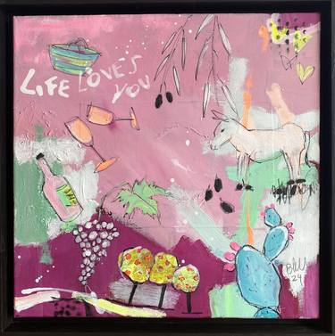 Original Pop Art Abstract Paintings by Beate Garding Schubert