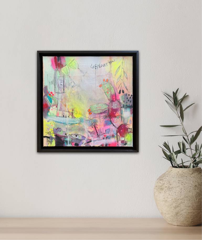 Original Pop Art Abstract Painting by Beate Garding Schubert