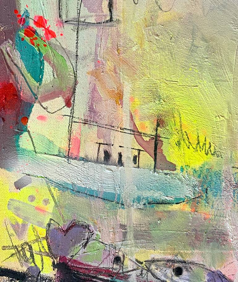 Original Pop Art Abstract Painting by Beate Garding Schubert