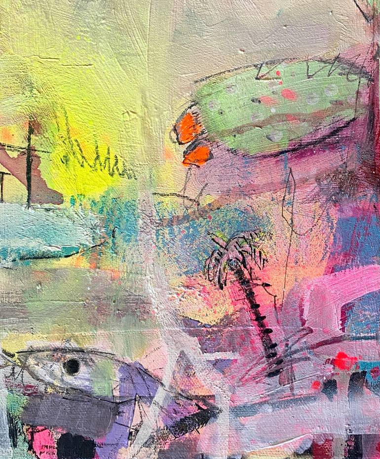 Original Pop Art Abstract Painting by Beate Garding Schubert