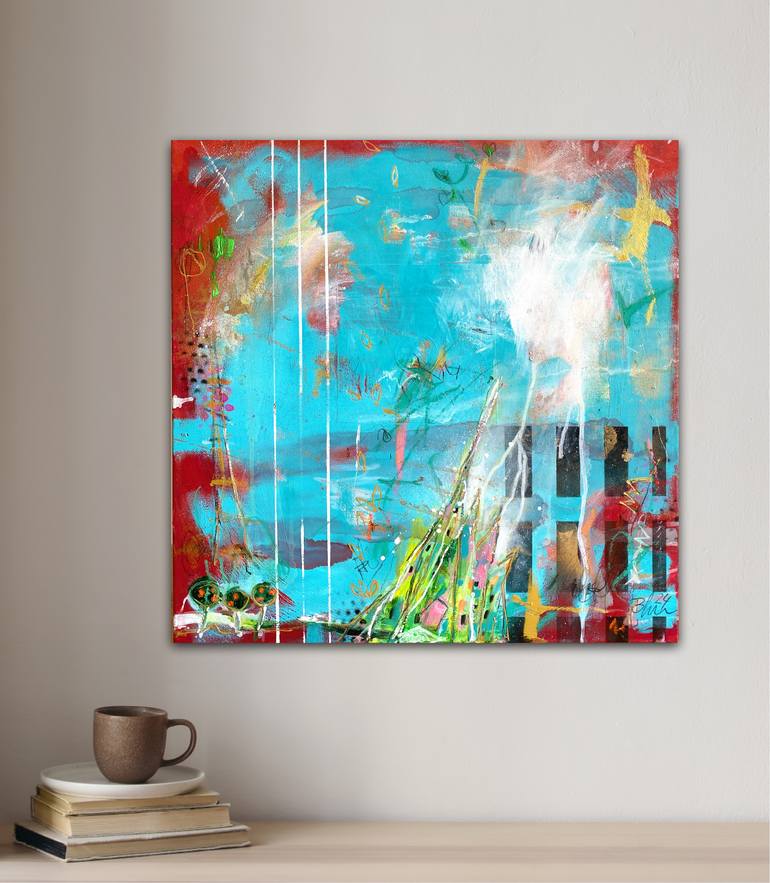 Original Abstract Expressionism Abstract Painting by Beate Garding Schubert