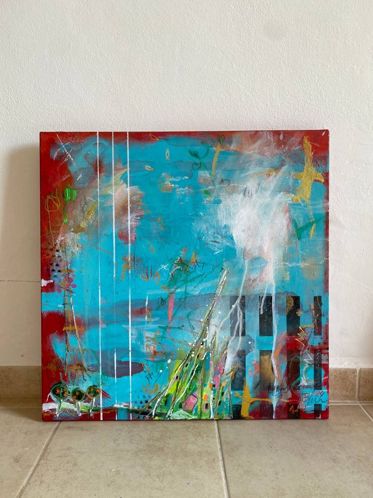 Original Abstract Expressionism Abstract Painting by Beate Garding Schubert