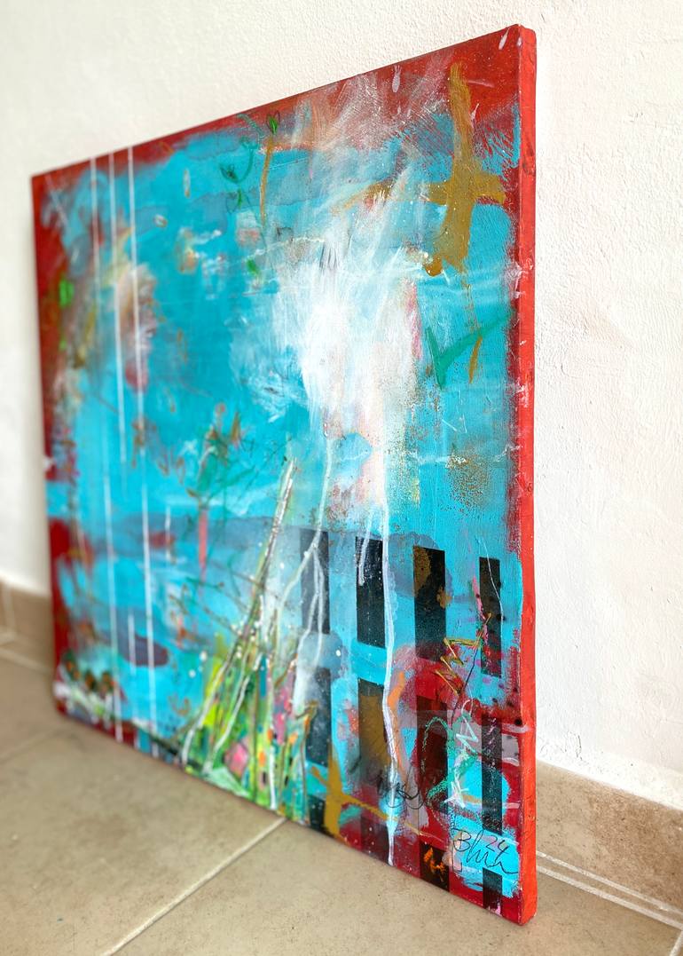 Original Abstract Expressionism Abstract Painting by Beate Garding Schubert