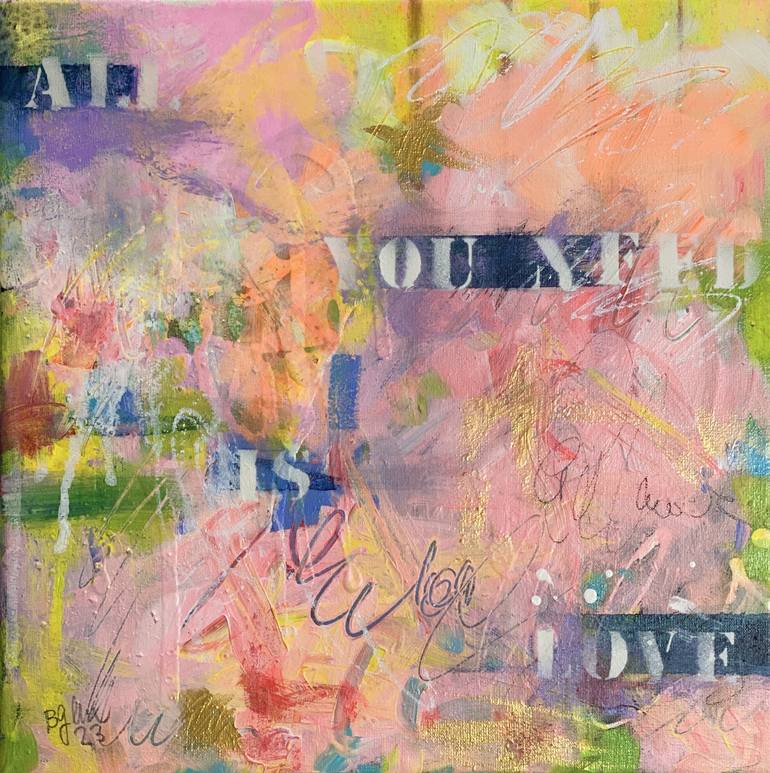 Original Abstract Love Paintings by Beate Garding Schubert