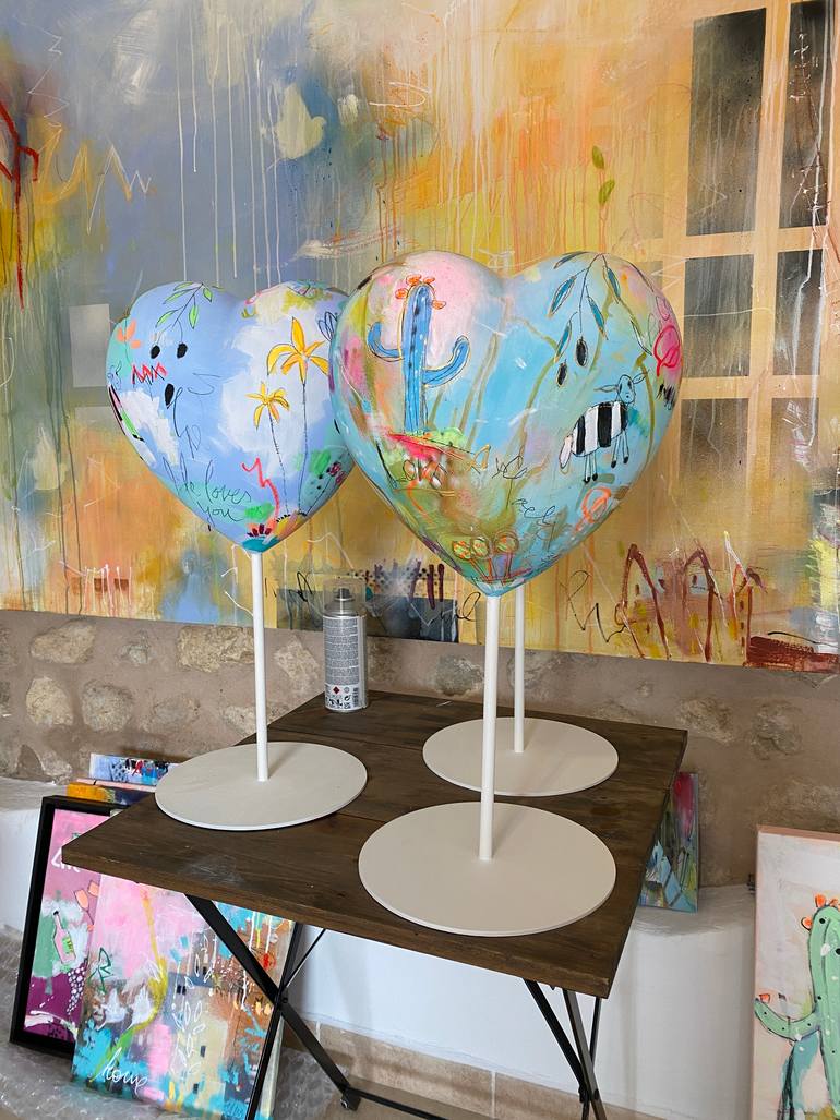 Original Pop Art Abstract Sculpture by Beate Garding Schubert