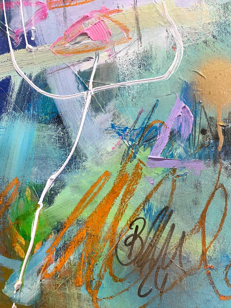 Original Abstract Expressionism Abstract Painting by Beate Garding Schubert