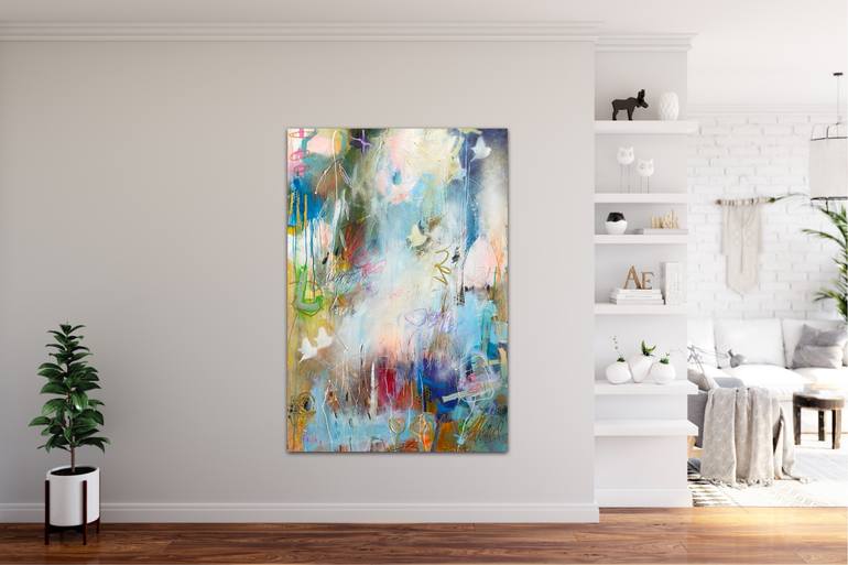 Original Abstract Expressionism Abstract Painting by Beate Garding Schubert