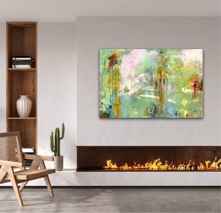 Original Abstract Expressionism Abstract Painting by Beate Garding Schubert