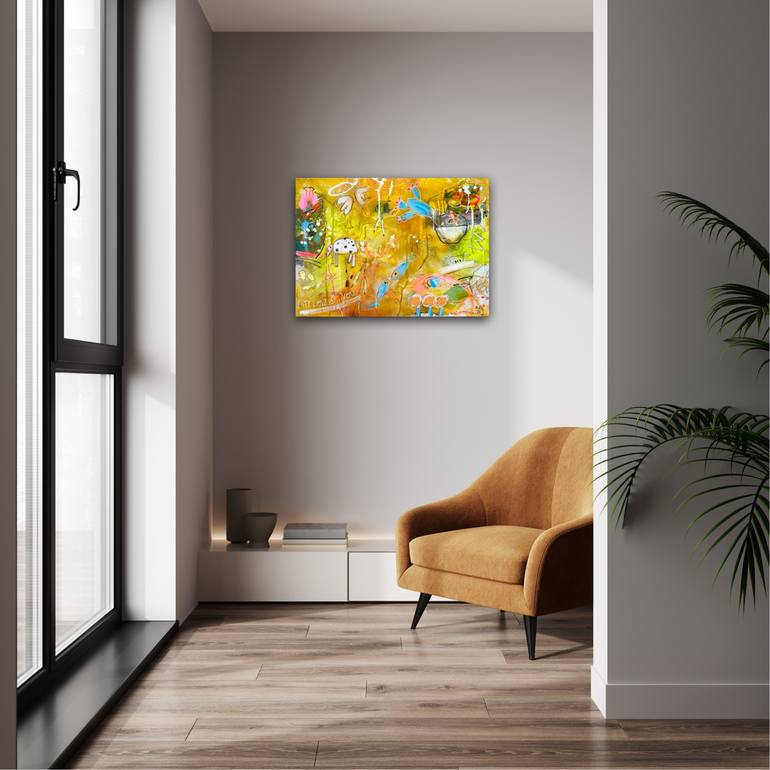 Original Abstract Expressionism Abstract Painting by Beate Garding Schubert