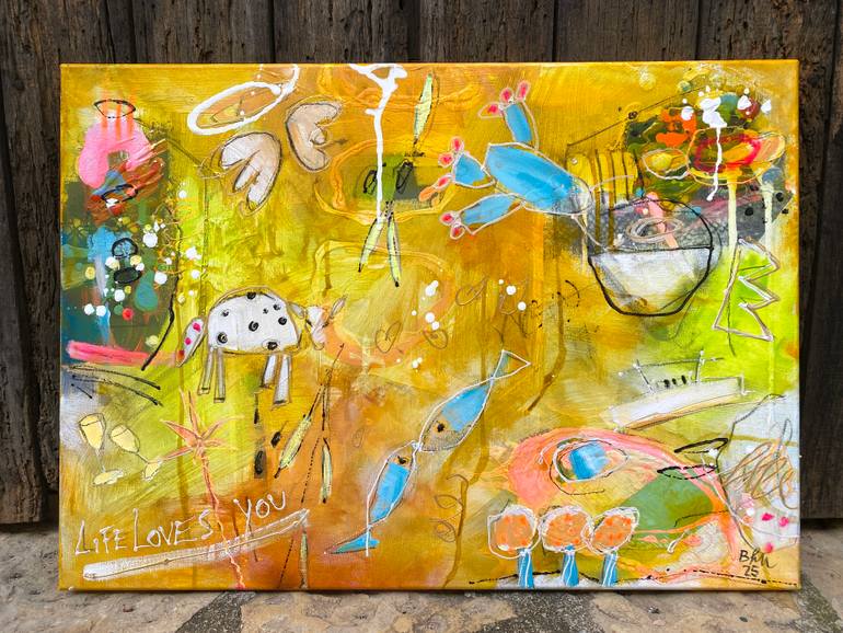 Original Abstract Expressionism Abstract Painting by Beate Garding Schubert
