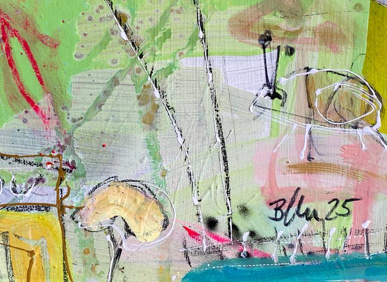 Original Abstract Expressionism Abstract Painting by Beate Garding Schubert