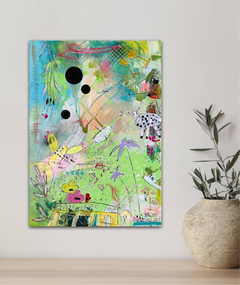 Original Abstract Expressionism Abstract Painting by Beate Garding Schubert
