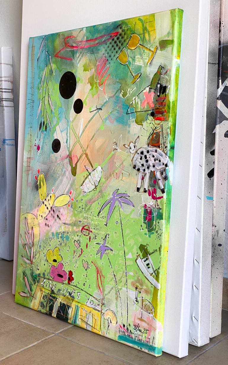 Original Abstract Expressionism Abstract Painting by Beate Garding Schubert