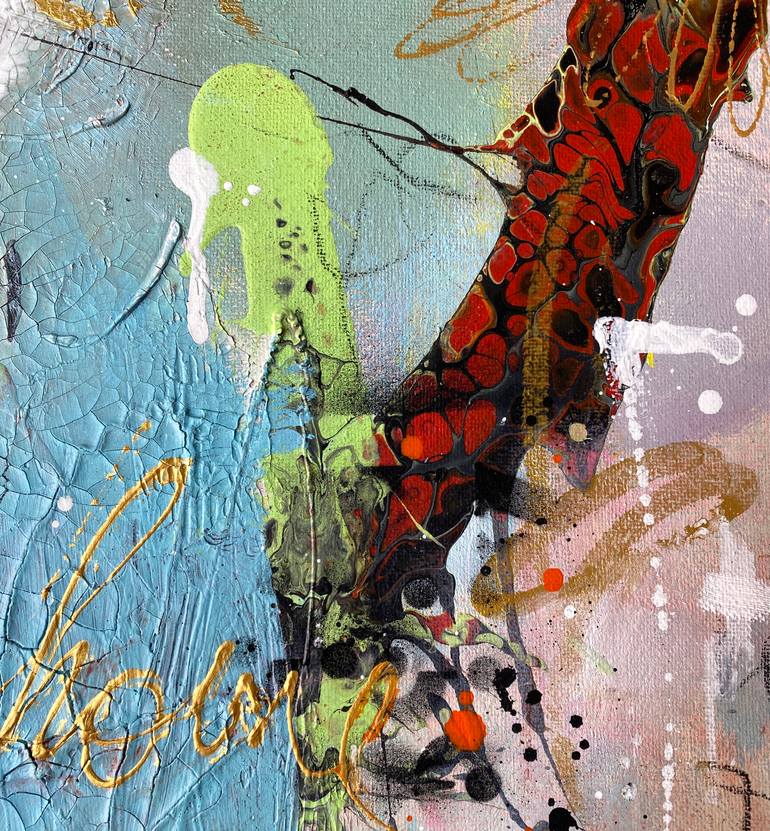 Original Abstract Expressionism Abstract Painting by Beate Garding Schubert