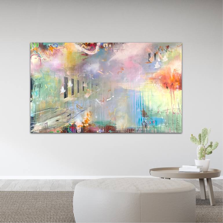 Original Abstract Expressionism Abstract Painting by Beate Garding Schubert