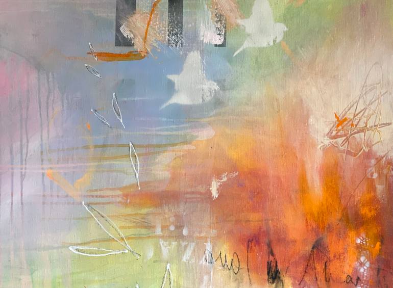 Original Abstract Expressionism Abstract Painting by Beate Garding Schubert