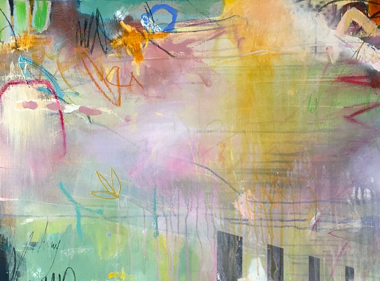 Original Abstract Expressionism Abstract Painting by Beate Garding Schubert