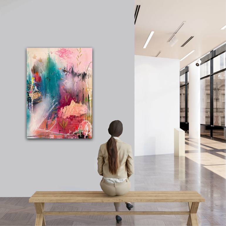 Original Pop Art Abstract Painting by Beate Garding Schubert