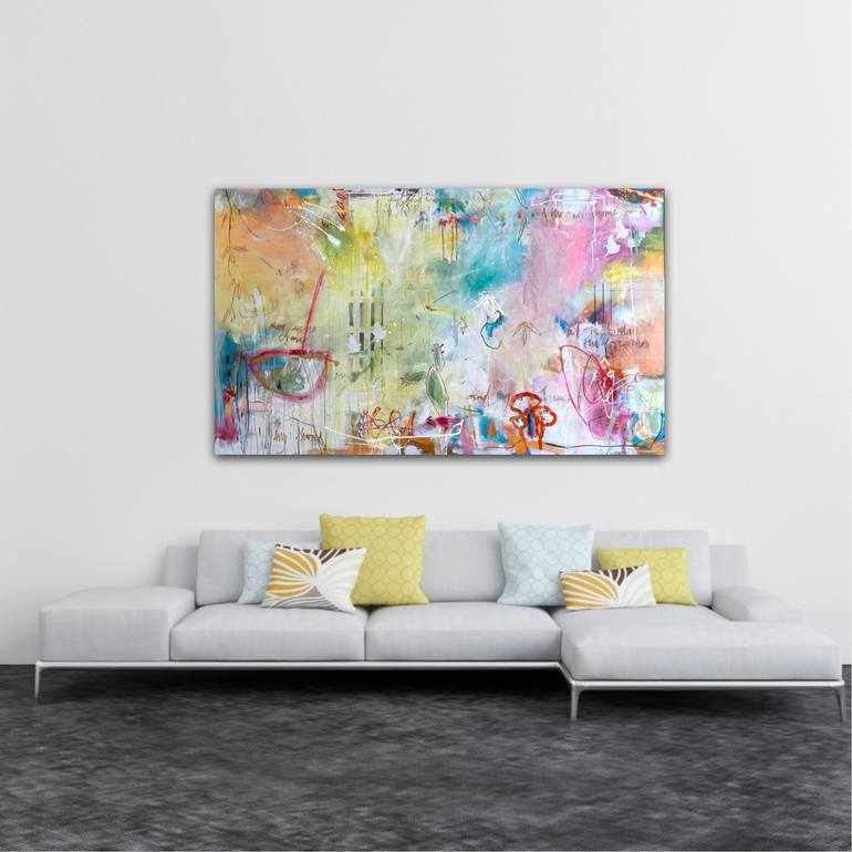 Original Abstract Expressionism Abstract Painting by Beate Garding Schubert