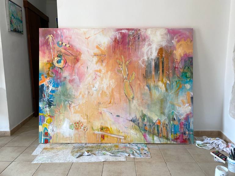 Original Abstract Expressionism Abstract Painting by Beate Garding Schubert