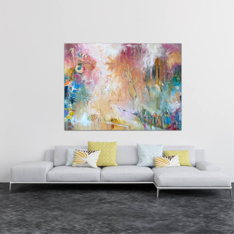 Original Abstract Expressionism Abstract Painting by Beate Garding Schubert