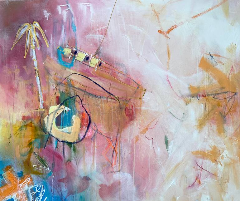 Original Abstract Expressionism Abstract Painting by Beate Garding Schubert