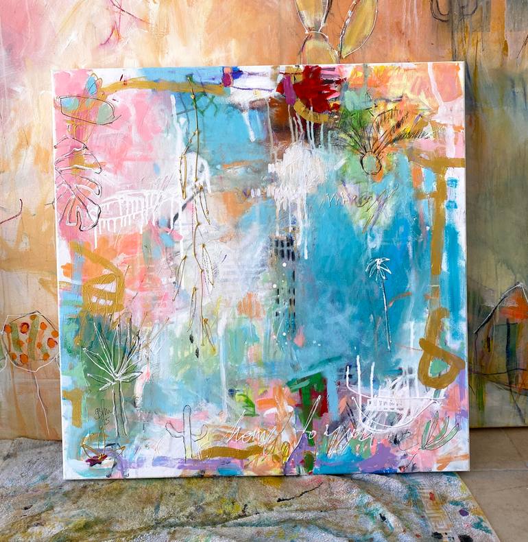 Original Abstract Expressionism Abstract Painting by Beate Garding Schubert