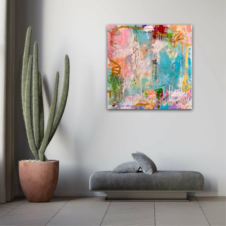 Original Abstract Expressionism Abstract Painting by Beate Garding Schubert