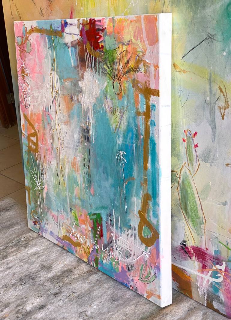 Original Abstract Expressionism Abstract Painting by Beate Garding Schubert