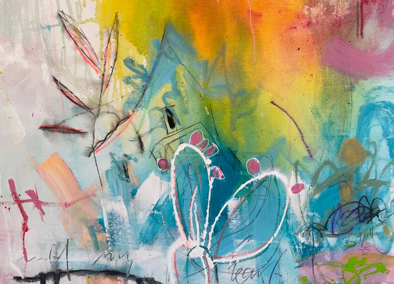 Original Abstract Expressionism Abstract Painting by Beate Garding Schubert