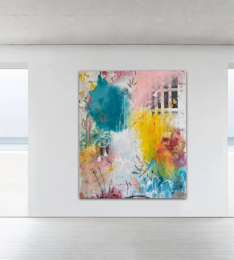 Original Abstract Expressionism Abstract Painting by Beate Garding Schubert