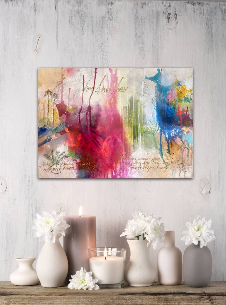 Original Abstract Expressionism Abstract Painting by Beate Garding Schubert