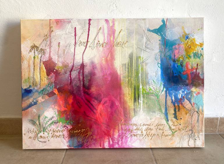 Original Abstract Expressionism Abstract Painting by Beate Garding Schubert