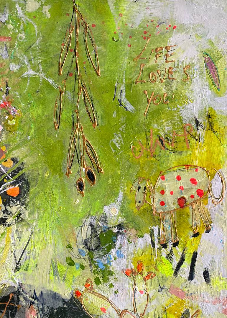 Original Pop Art Abstract Painting by Beate Garding Schubert