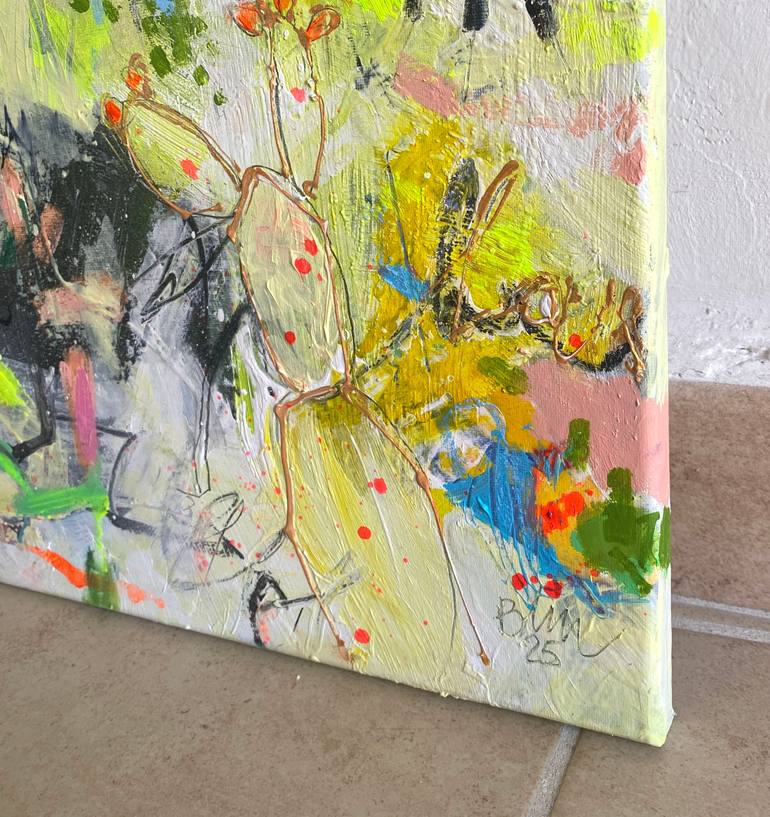 Original Pop Art Abstract Painting by Beate Garding Schubert