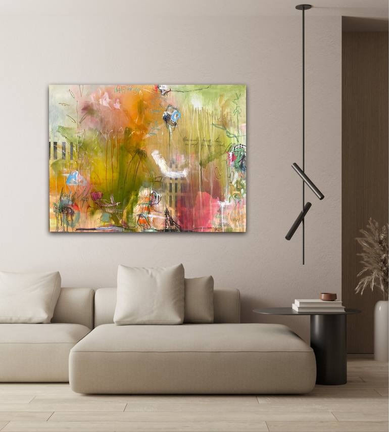 Original Abstract Expressionism Abstract Painting by Beate Garding Schubert