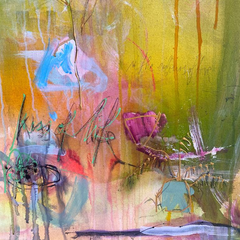 Original Abstract Expressionism Abstract Painting by Beate Garding Schubert